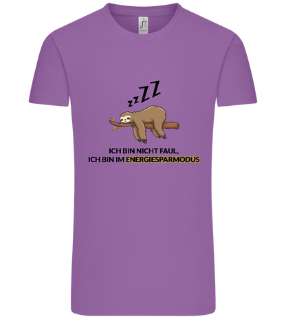 Energy Saving Mode Design - Premium men's t-shirt_LIGHT PURPLE_front