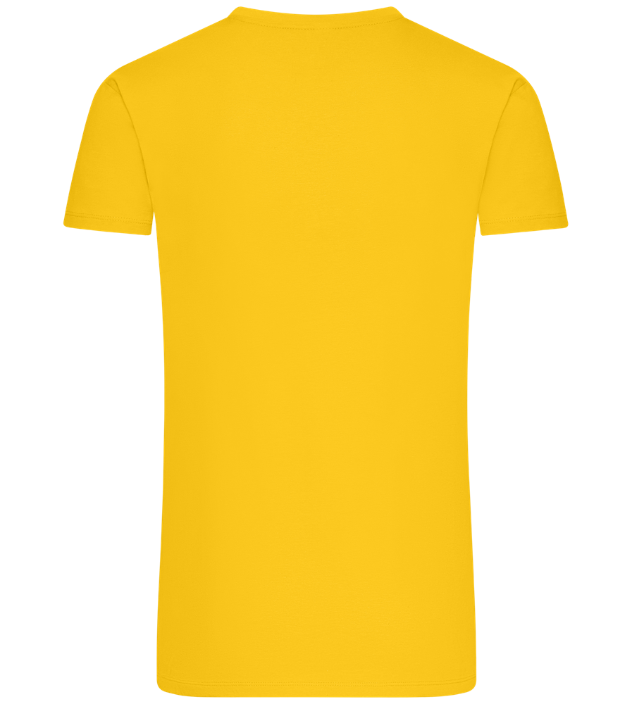 Energy Saving Mode Design - Premium men's t-shirt_YELLOW_back