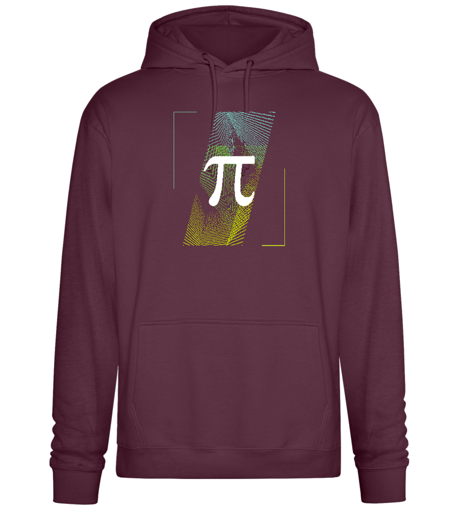 Pi Sign Design - Premium Essential Unisex Hoodie_BORDEAUX_front