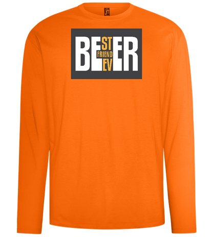 Beer Best Friend Design - Comfort men's long sleeve t-shirt_ORANGE_front