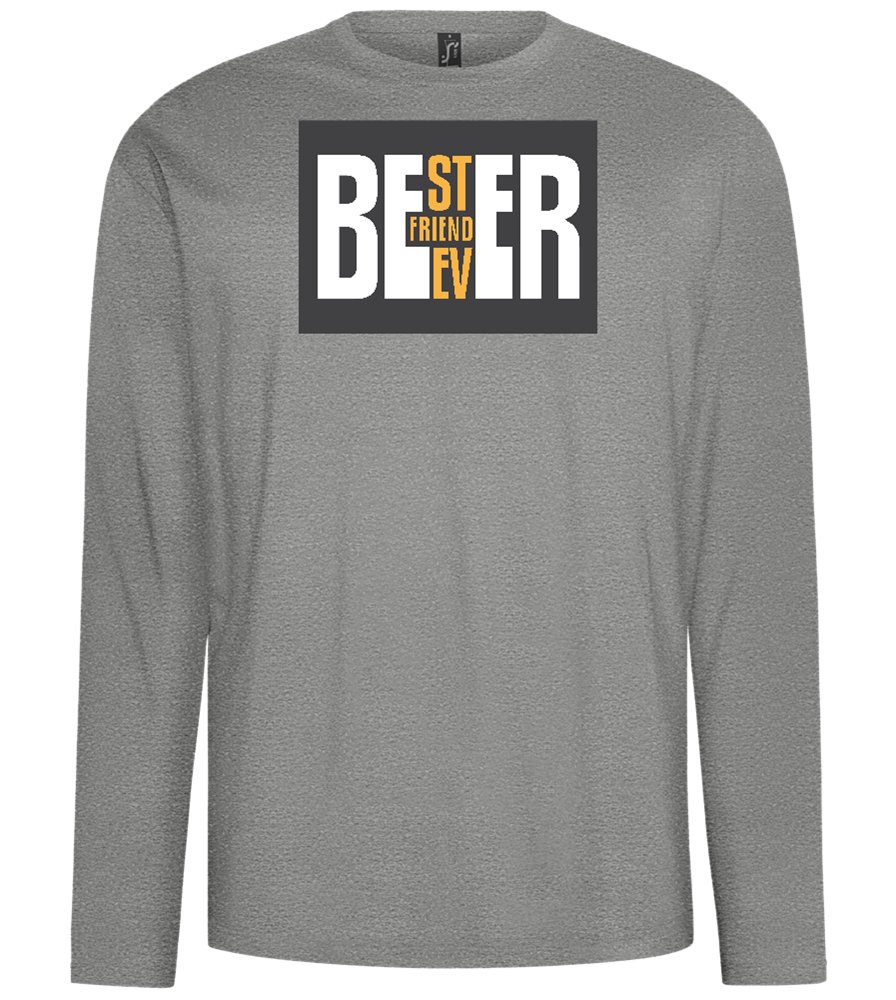 Beer Best Friend Design - Comfort men's long sleeve t-shirt_ORION GREY_front