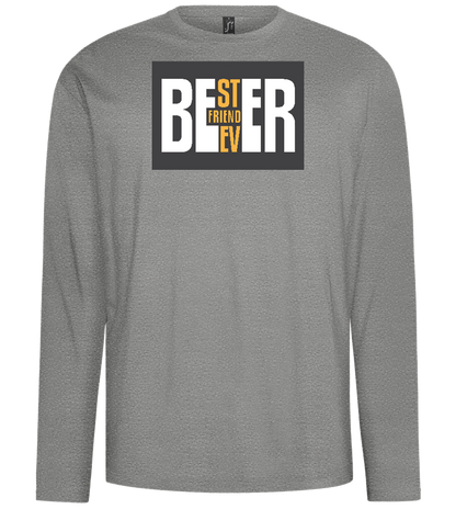 Beer Best Friend Design - Comfort men's long sleeve t-shirt_ORION GREY_front