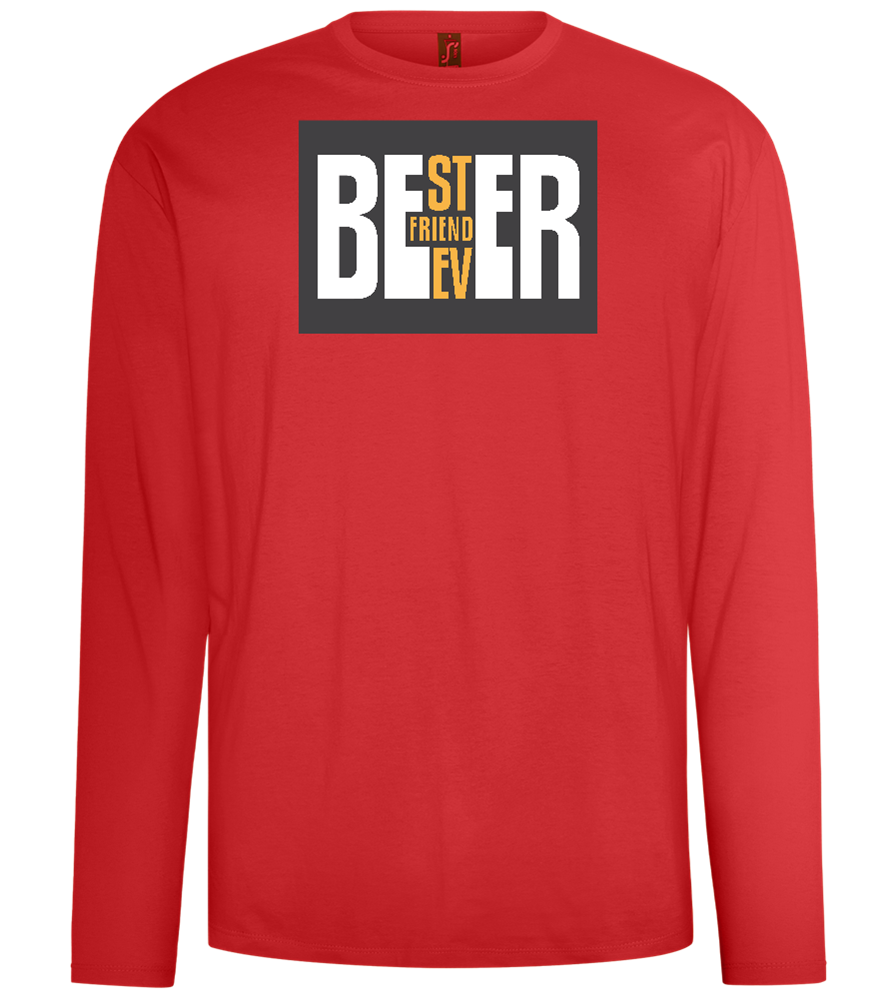 Beer Best Friend Design - Comfort men's long sleeve t-shirt_RED_front