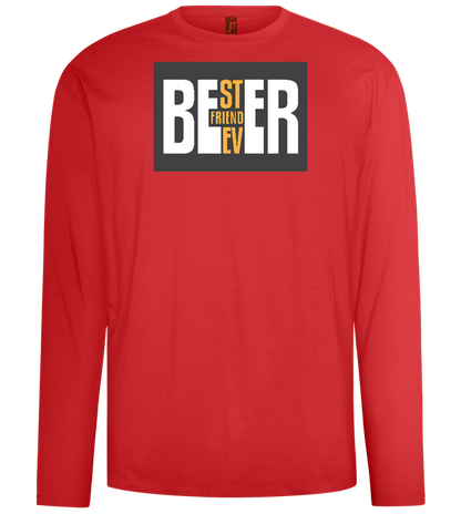 Beer Best Friend Design - Comfort men's long sleeve t-shirt_RED_front