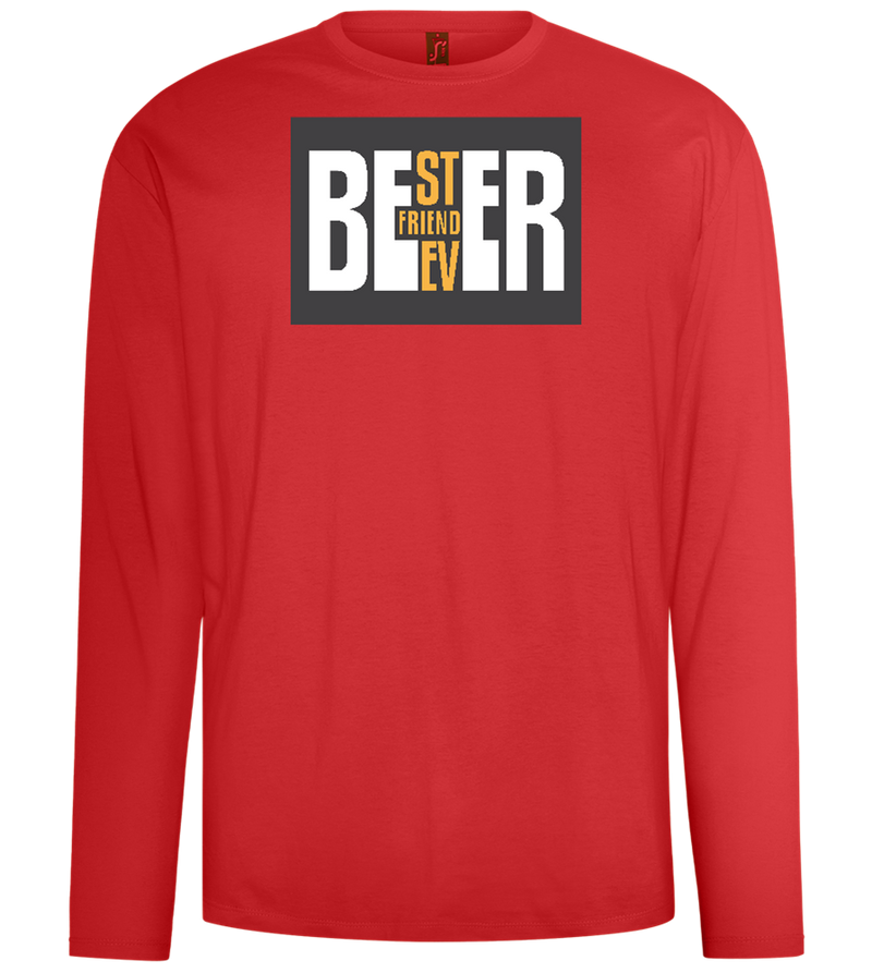 Beer Best Friend Design - Comfort men's long sleeve t-shirt_RED_front