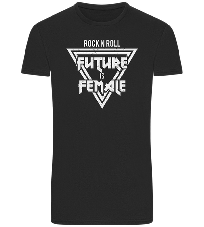 Rock N Roll Future Is Female Design - Basic Unisex T-Shirt_DEEP BLACK_front