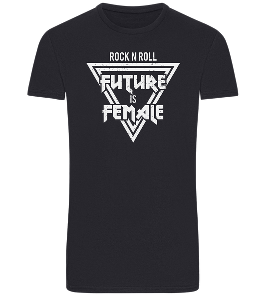 Rock N Roll Future Is Female Design - Basic Unisex T-Shirt_FRENCH NAVY_front
