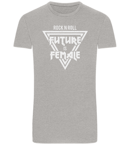 Rock N Roll Future Is Female Design - Basic Unisex T-Shirt_ORION GREY_front