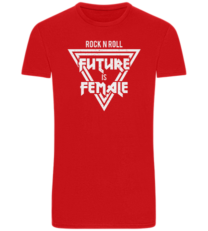 Rock N Roll Future Is Female Design - Basic Unisex T-Shirt_RED_front