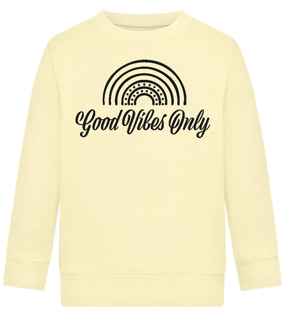 Good Vibes Only Design - Comfort Kids Sweater_AMARELO CLARO_front