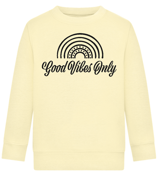 Good Vibes Only Design - Comfort Kids Sweater_AMARELO CLARO_front