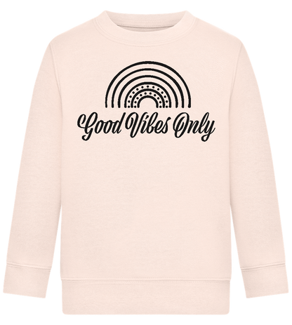 Good Vibes Only Design - Comfort Kids Sweater_LIGHT PEACH ROSE_front