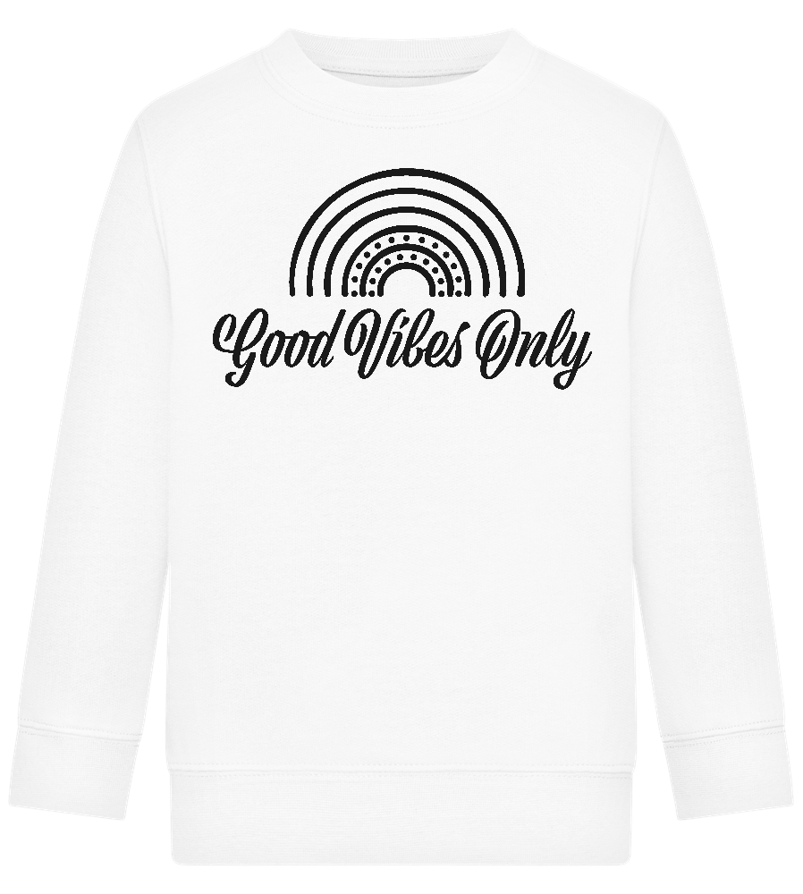 Good Vibes Only Design - Comfort Kids Sweater_WHITE_front