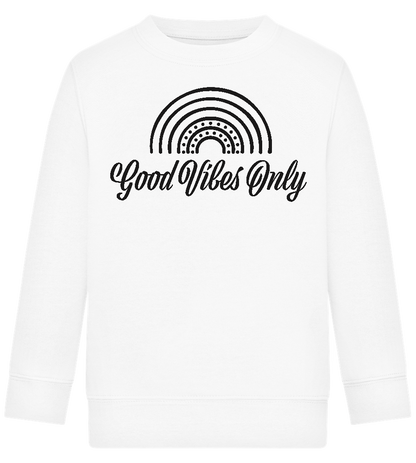 Good Vibes Only Design - Comfort Kids Sweater_WHITE_front