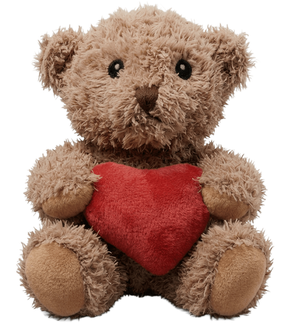 Teddy bear plush with heart_RED_front
