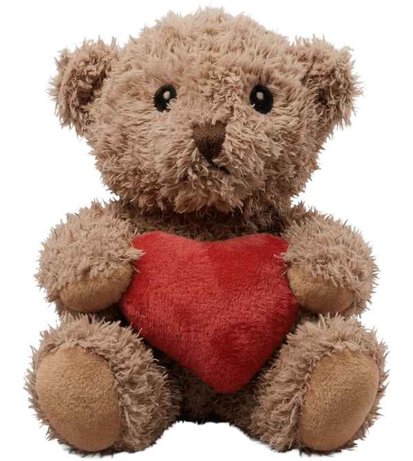 Teddy bear plush with heart_RED_front