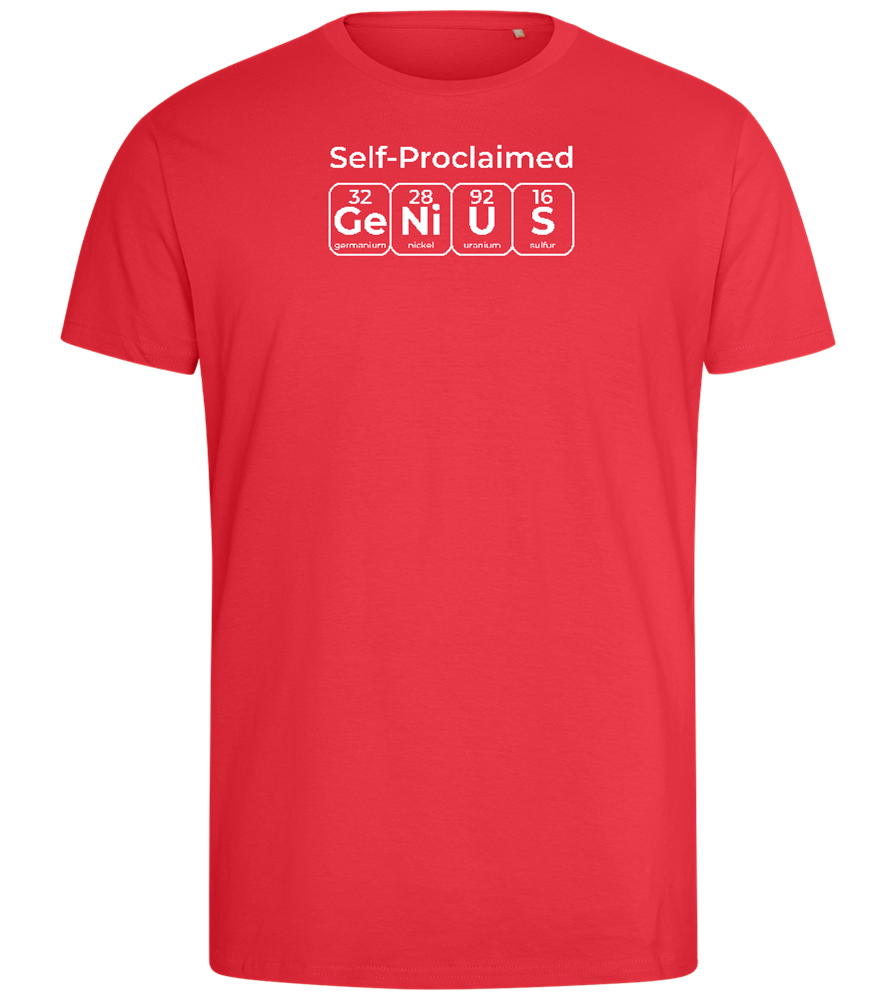 Genius Periodic Table Design - Comfort men's fitted t-shirt_BRIGHT RED_front