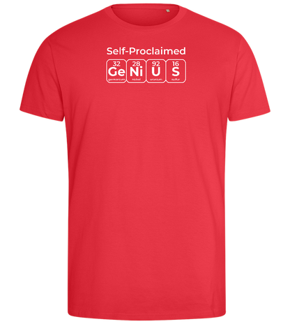 Genius Periodic Table Design - Comfort men's fitted t-shirt_BRIGHT RED_front