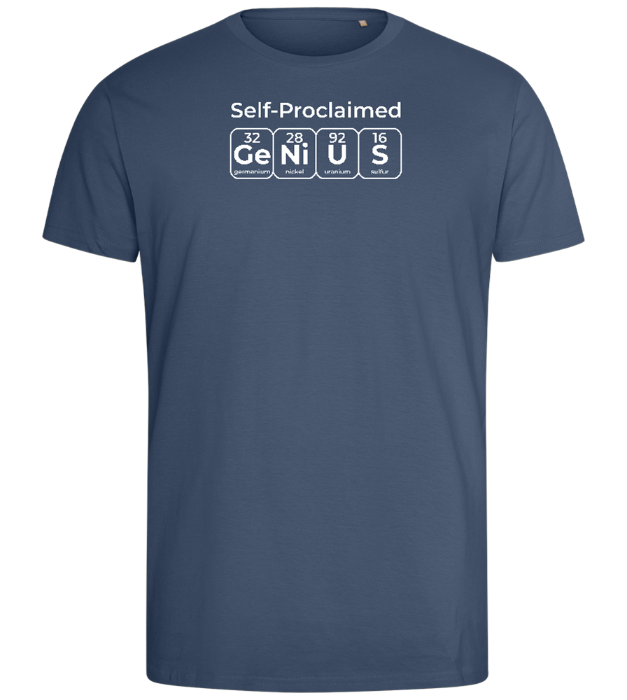 Genius Periodic Table Design - Comfort men's fitted t-shirt_DENIM_front