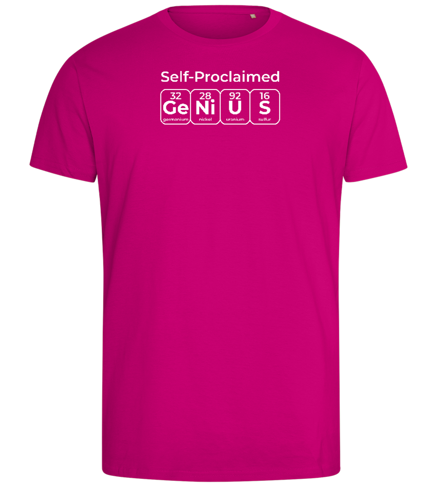 Genius Periodic Table Design - Comfort men's fitted t-shirt_FUCHSIA_front