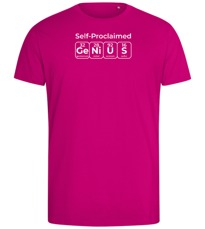 Genius Periodic Table Design - Comfort men's fitted t-shirt_FUCHSIA_front