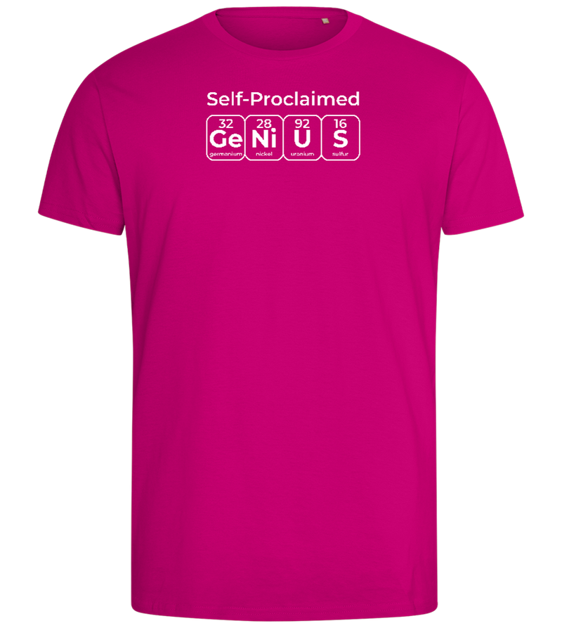 Genius Periodic Table Design - Comfort men's fitted t-shirt_FUCHSIA_front