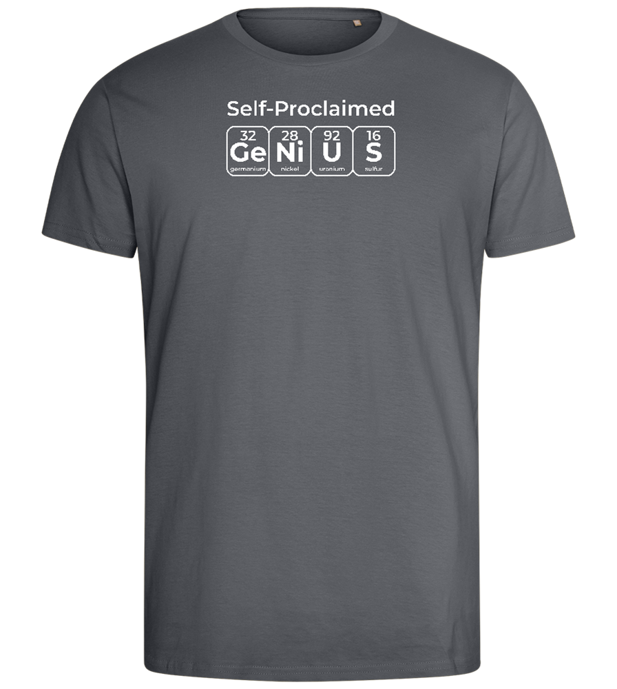 Genius Periodic Table Design - Comfort men's fitted t-shirt_MOUSE GREY_front