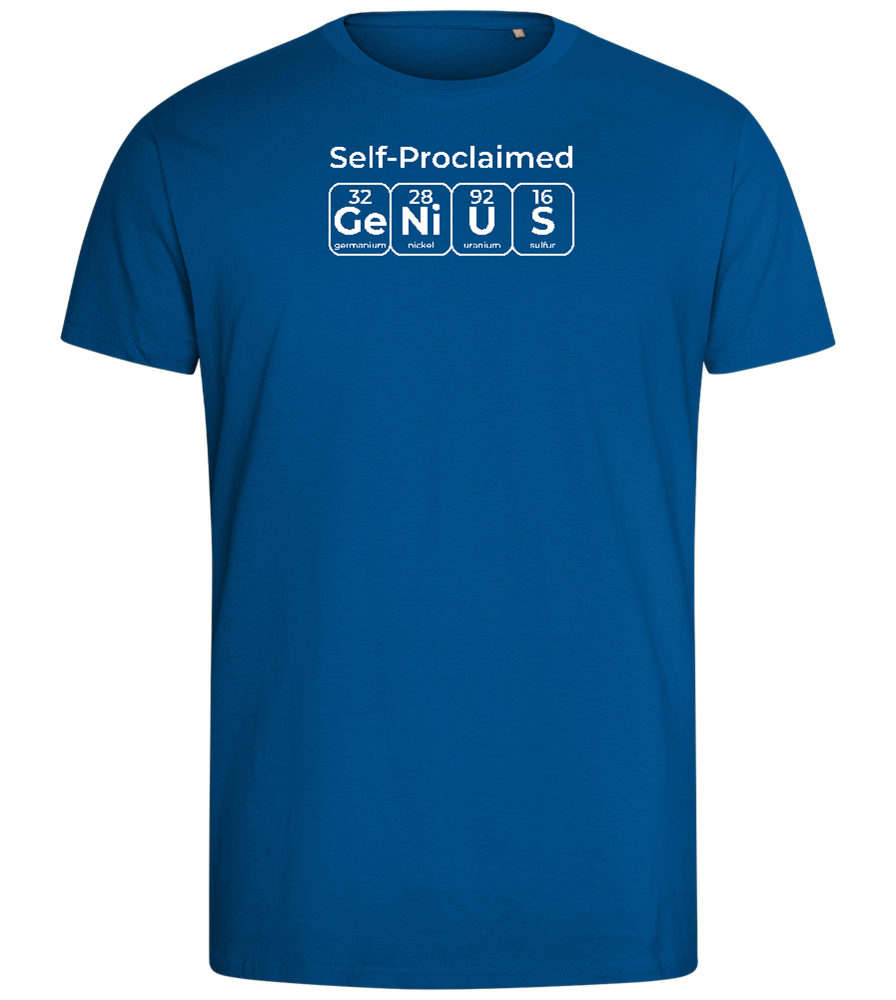 Genius Periodic Table Design - Comfort men's fitted t-shirt_ROYAL_front