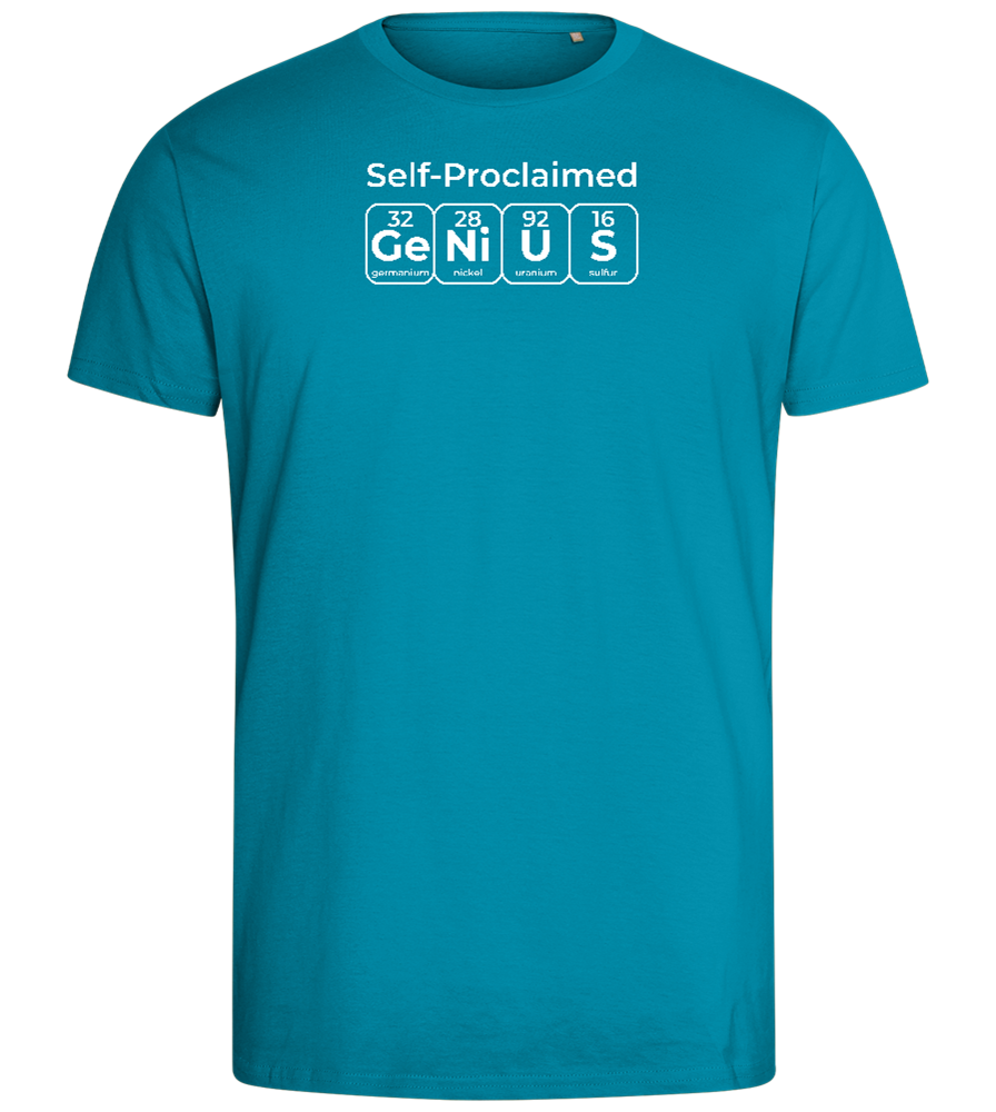 Genius Periodic Table Design - Comfort men's fitted t-shirt_TURQUOISE_front