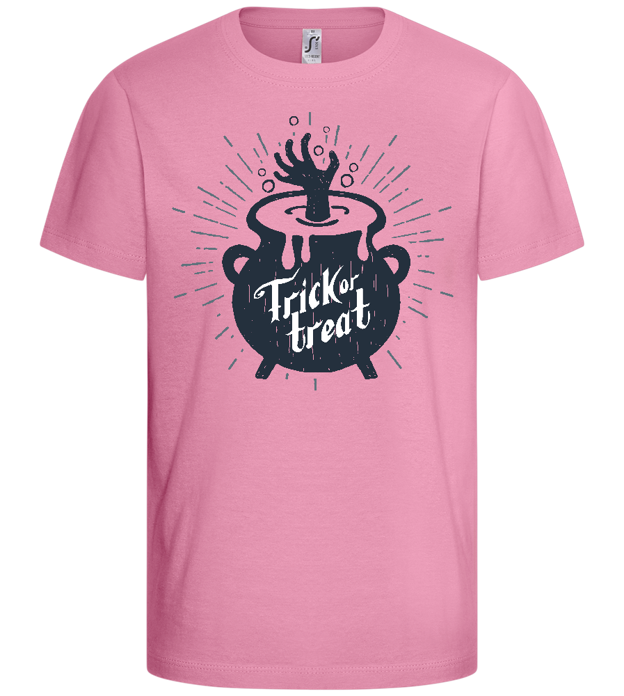 Spooky Cauldron Design - Basic kids t-shirt_PINK ORCHID_front