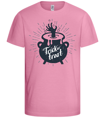 Spooky Cauldron Design - Basic kids t-shirt_PINK ORCHID_front