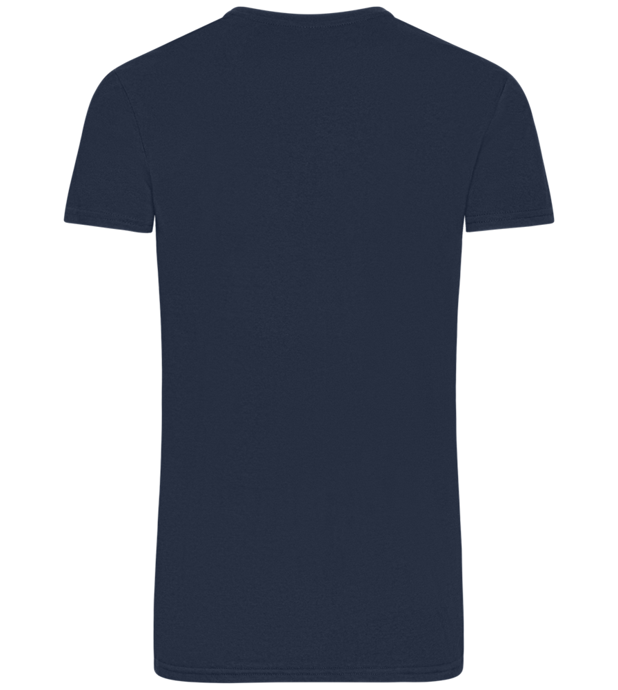 Emblem Bachelor Party Design - Basic men's fitted t-shirt_DENIM_back