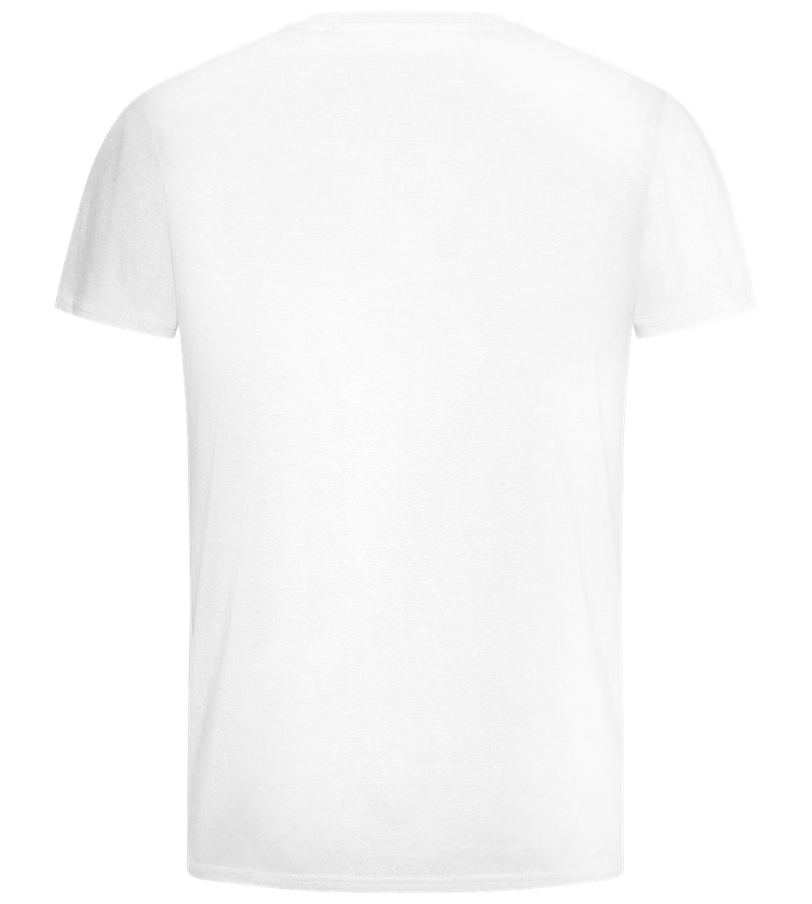 Emblem Bachelor Party Design - Basic men's fitted t-shirt_WHITE_back