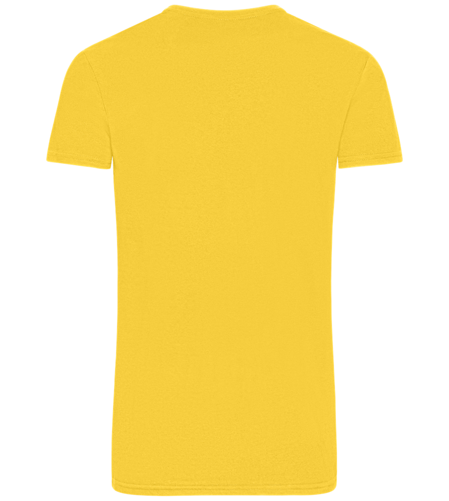 Emblem Bachelor Party Design - Basic men's fitted t-shirt_YELLOW_back