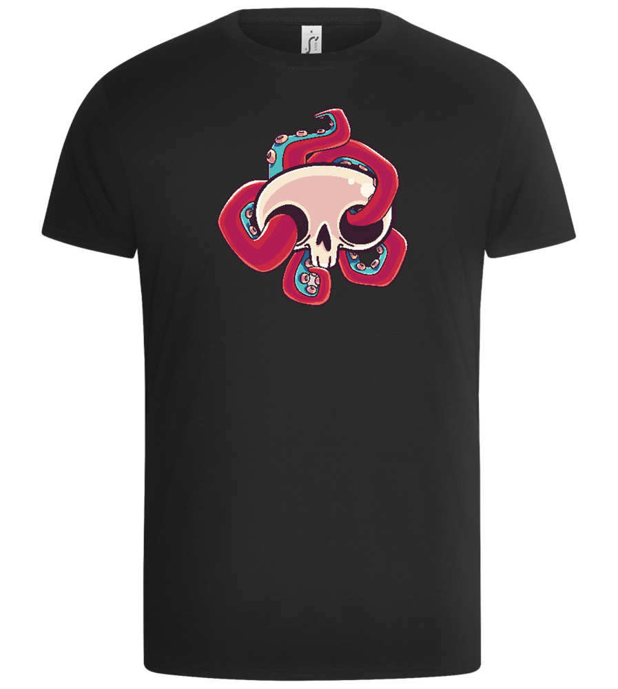 Squid Skull Design - Basic Unisex T-Shirt_DEEP BLACK_front