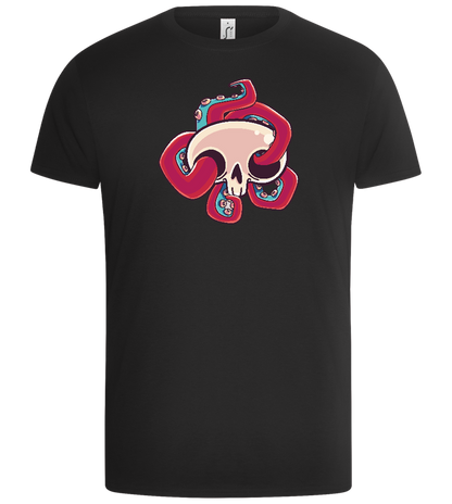 Squid Skull Design - Basic Unisex T-Shirt_DEEP BLACK_front