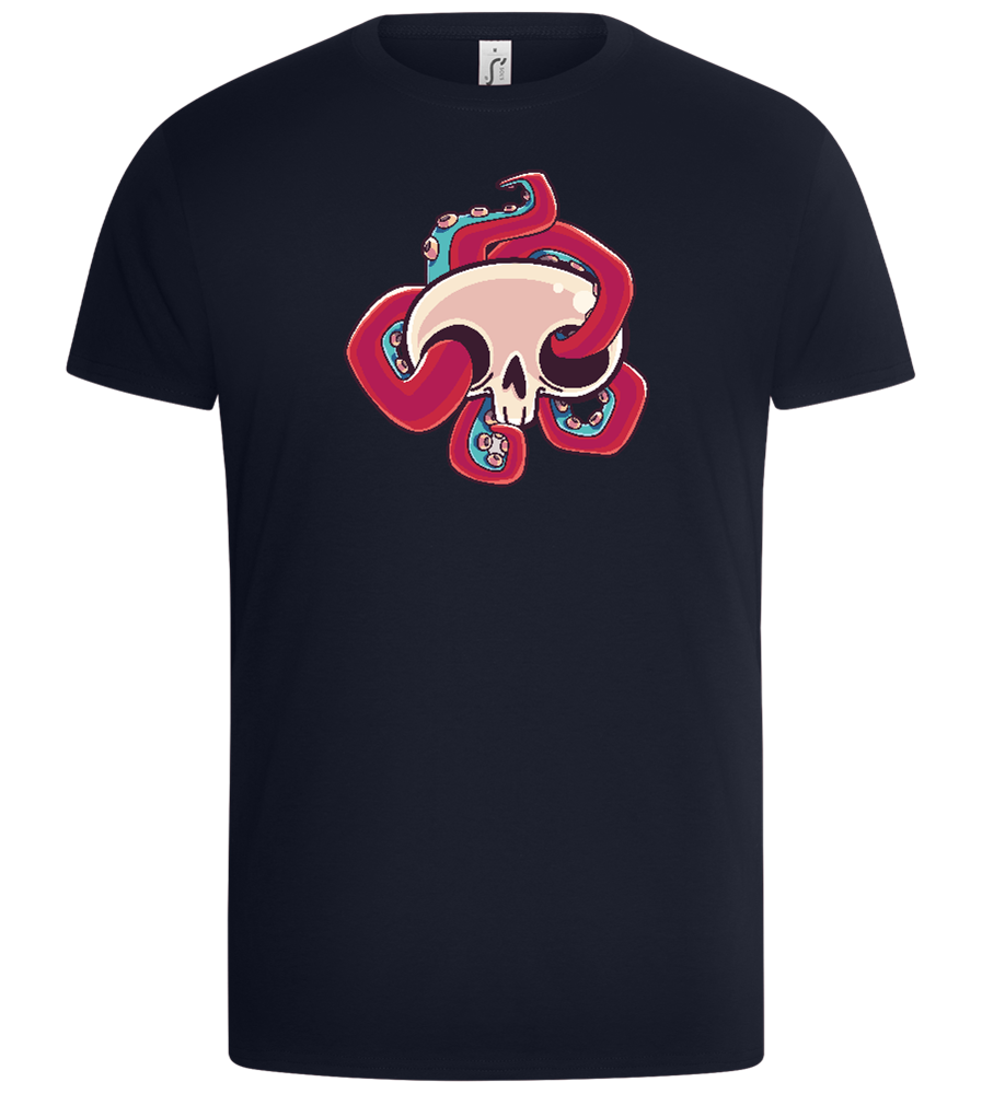 Squid Skull Design - Basic Unisex T-Shirt_FRENCH NAVY_front