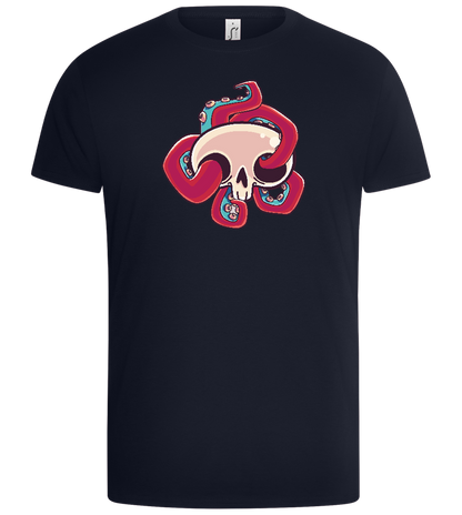 Squid Skull Design - Basic Unisex T-Shirt_FRENCH NAVY_front