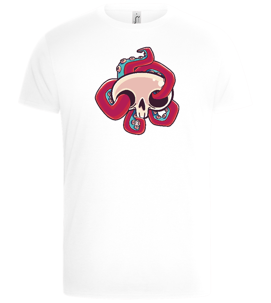 Squid Skull Design - Basic Unisex T-Shirt_WHITE_front