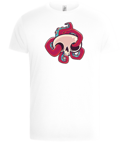 Squid Skull Design - Basic Unisex T-Shirt_WHITE_front