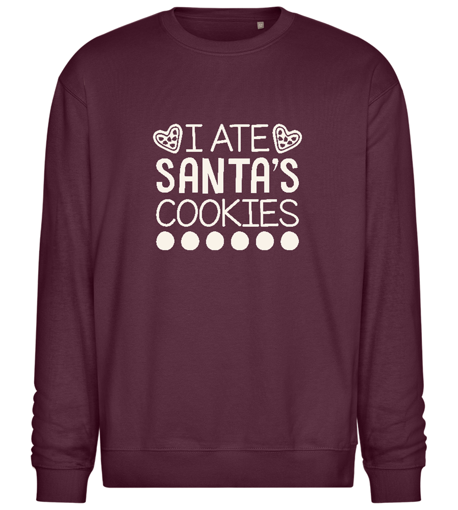 Santa's Cookies Design - Comfort Essential Unisex Sweater_BORDEAUX_front