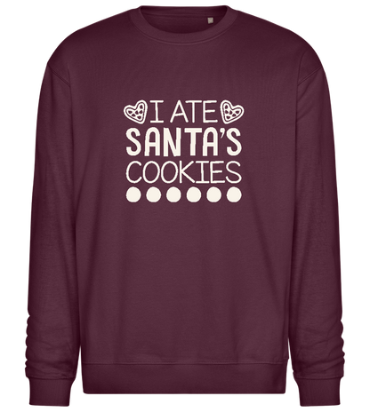 Santa's Cookies Design - Comfort Essential Unisex Sweater_BORDEAUX_front