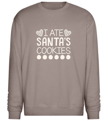 Santa's Cookies Design - Comfort Essential Unisex Sweater_CHARCOAL CHIN_front