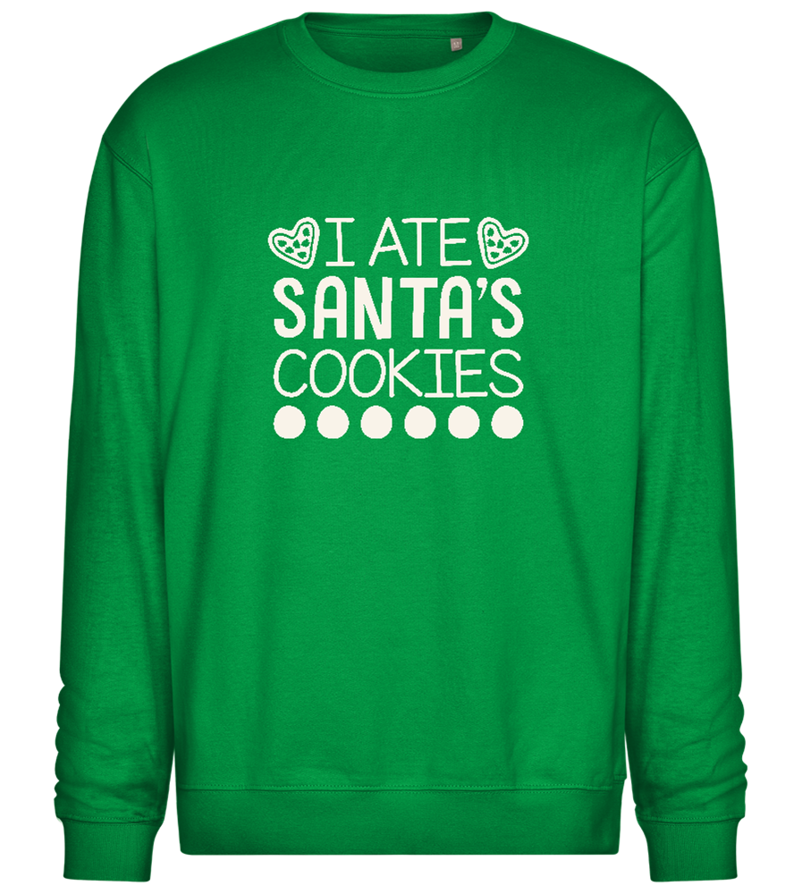 Santa's Cookies Design - Comfort Essential Unisex Sweater_MEADOW GREEN_front