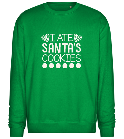 Santa's Cookies Design - Comfort Essential Unisex Sweater_MEADOW GREEN_front