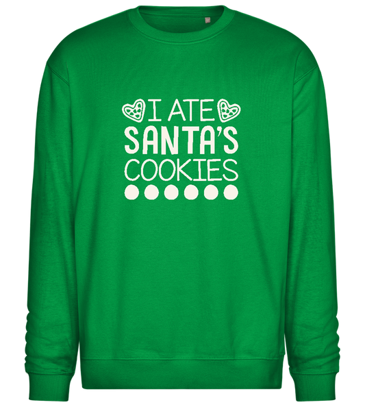 Santa's Cookies Design - Comfort Essential Unisex Sweater_MEADOW GREEN_front