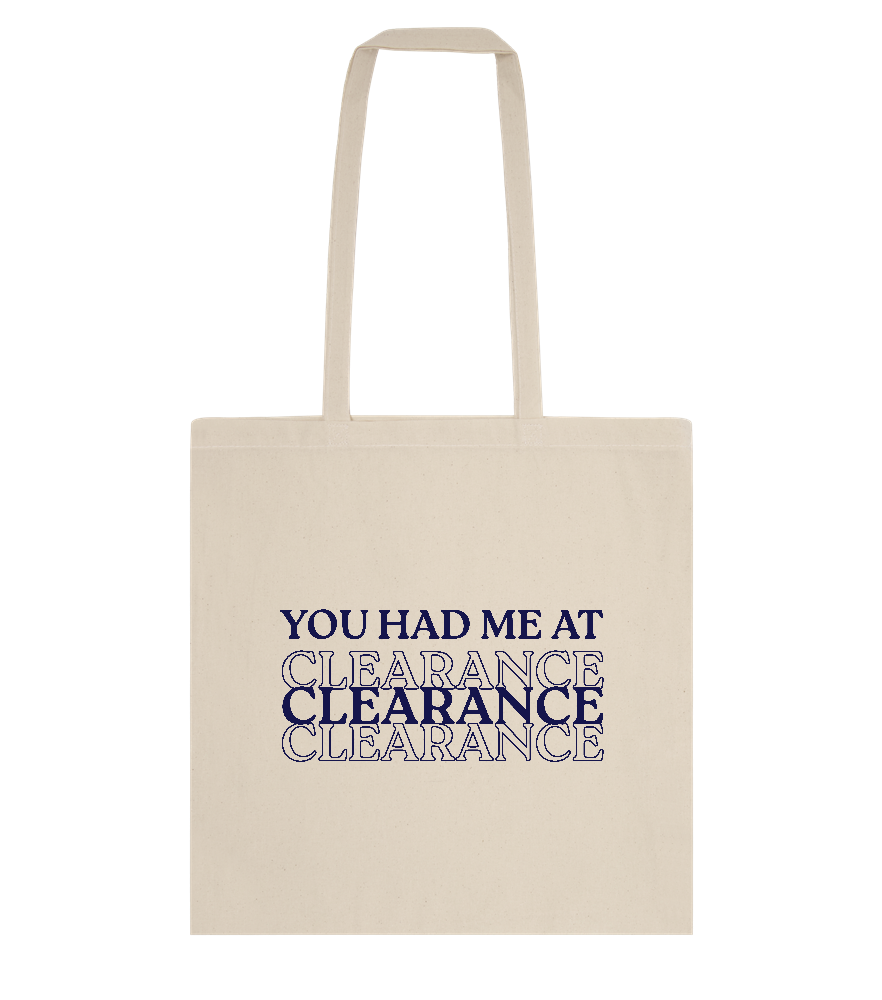Had Me At Clearance Design - Essential cotton tote bag_BEIGE_front