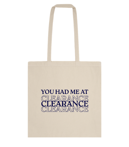 Had Me At Clearance Design - Essential cotton tote bag_BEIGE_front