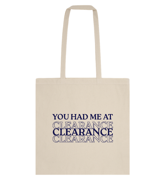 Had Me At Clearance Design - Essential cotton tote bag_BEIGE_front