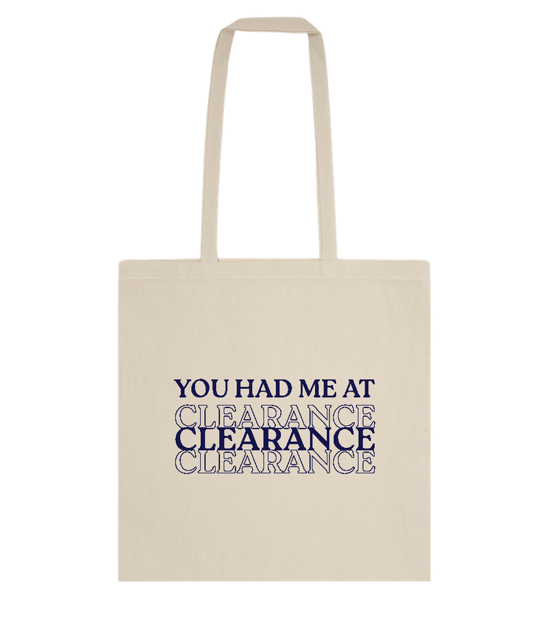 Had Me At Clearance Design - Essential cotton tote bag_BEIGE_front